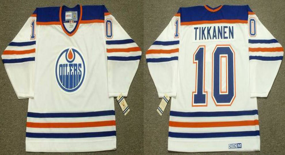 2019 Men Edmonton Oilers 10 Tikkanen White CCM NHL jerseys